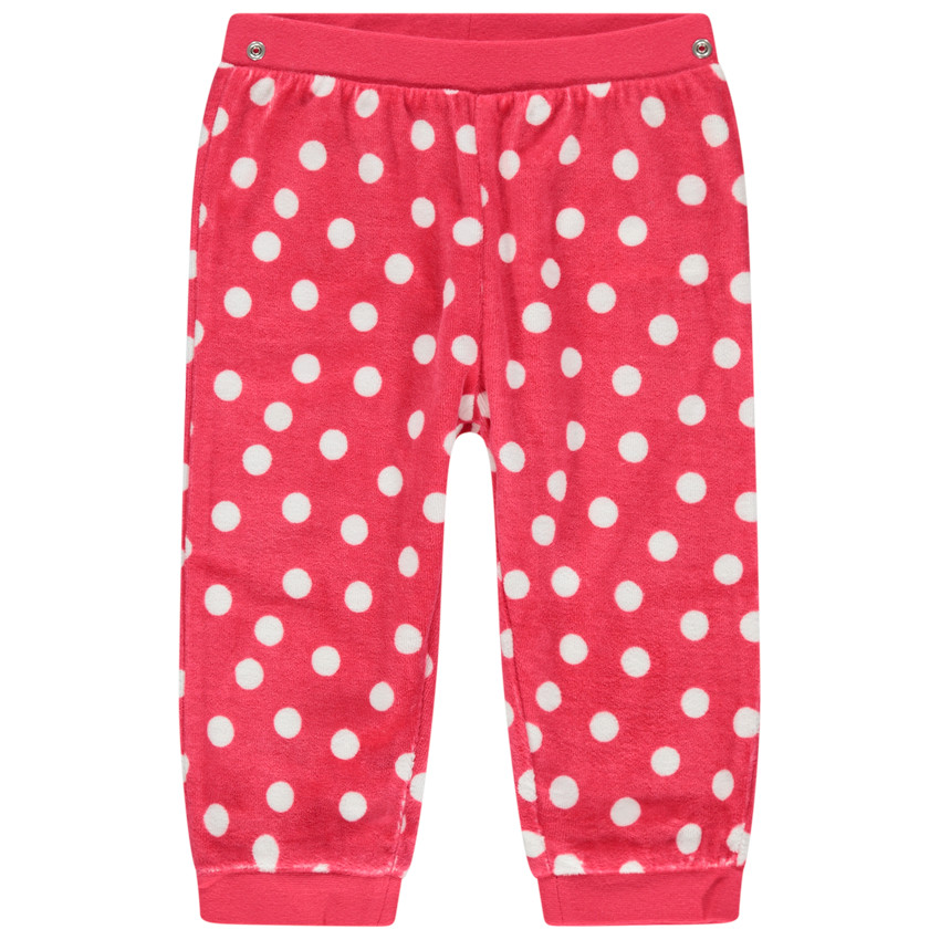 Pijama de terciopelo con bordados Minnie Disney con lunares 