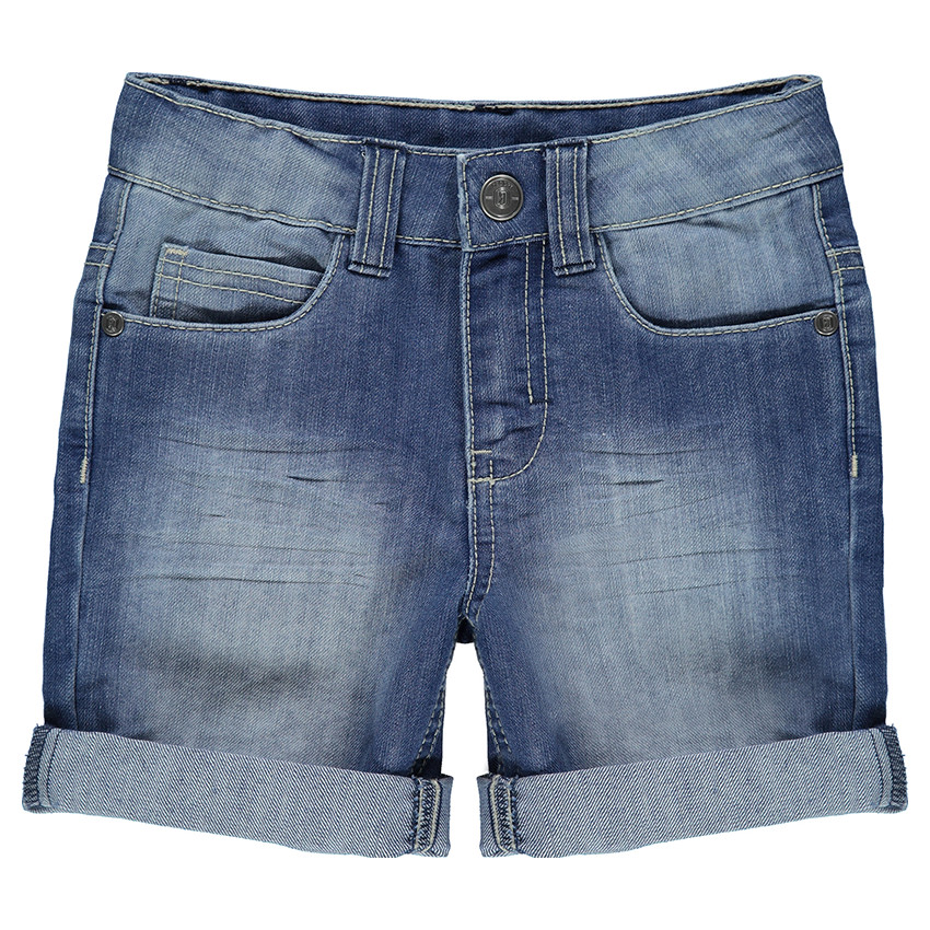 Bermuda efecto usado y efecto crinkle de jean 