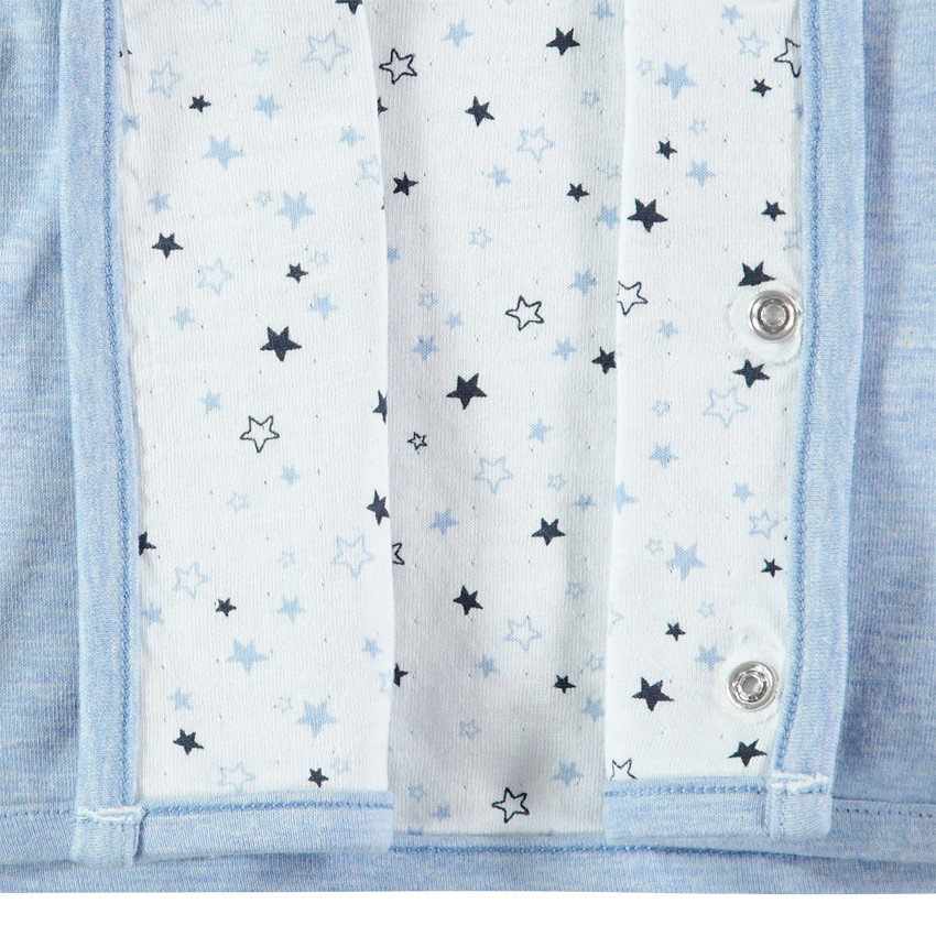 Chaqueta con capucha jaspeada, forro con estrellas y elefante cosido  Additional Chaqueta con capucha jaspeada, forro con estrellas y elefante cosido