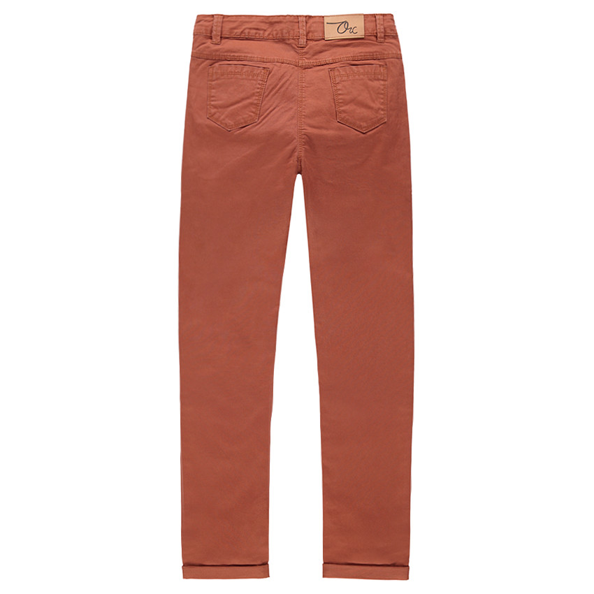 Júnior - Pantalón de algodón teñido con efecto arrugado y bolsillo con cremallera 