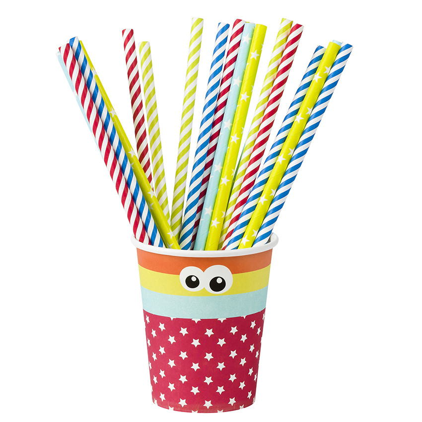 Juego de 20 pajitas de cumpleaños Dragón de plástico 