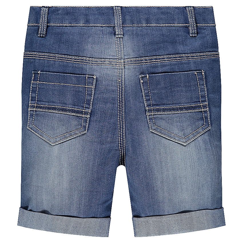 Bermuda efecto usado y efecto crinkle de jean 