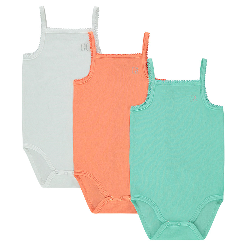 Juego de 3 pijamas de punto con tirantes finos 