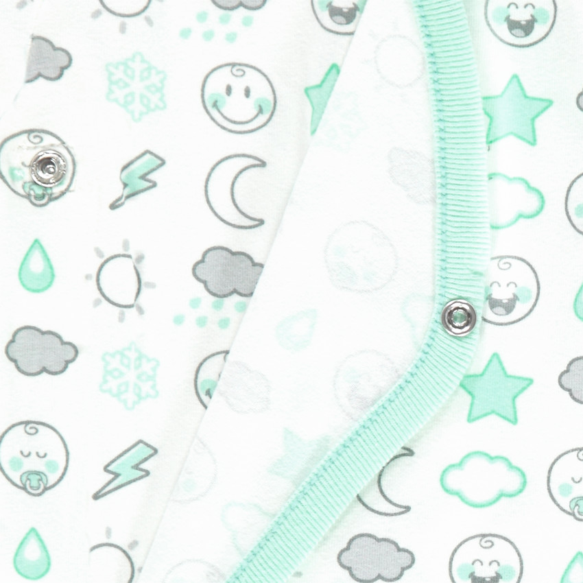 Body de manga larga de punto con estampado ©Smiley Baby  all over. 