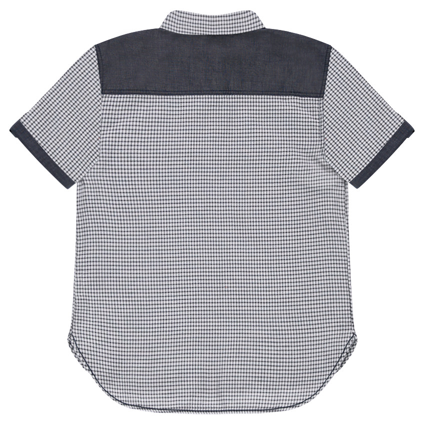 Júnior - Camisa de cuadros all over con detalles de cambray 