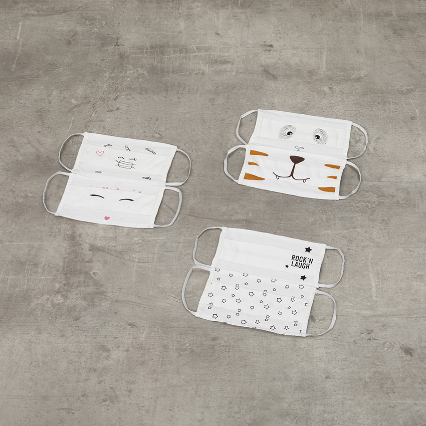 Lote de 2 Mascarillas de tela niño 