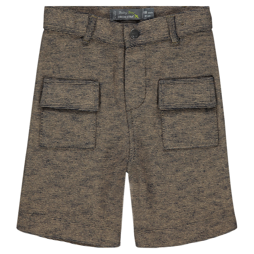 Bermudas de muletón fantasía con bolsillos 