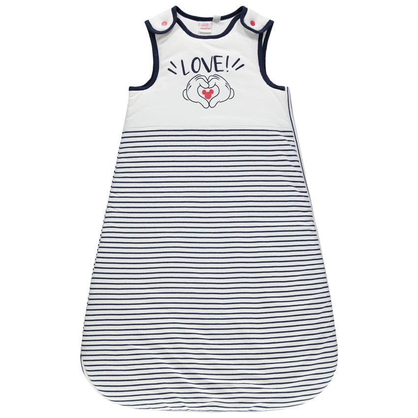 Turbulette sans manches rayée en coton bio motif Mickey Disney 