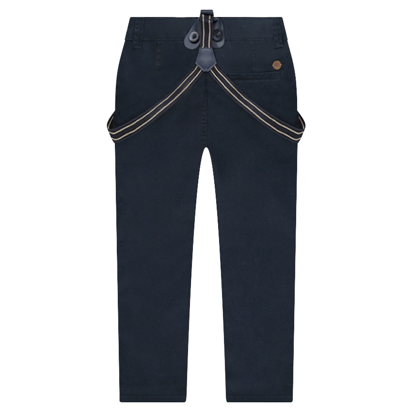 Pantalón de sarga con tirantes elásticos extraíbles 