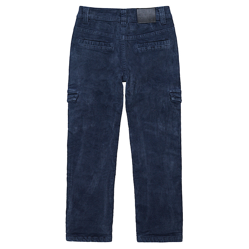 Pantalón de pana con forro de punto y bolsillos con solapa 
