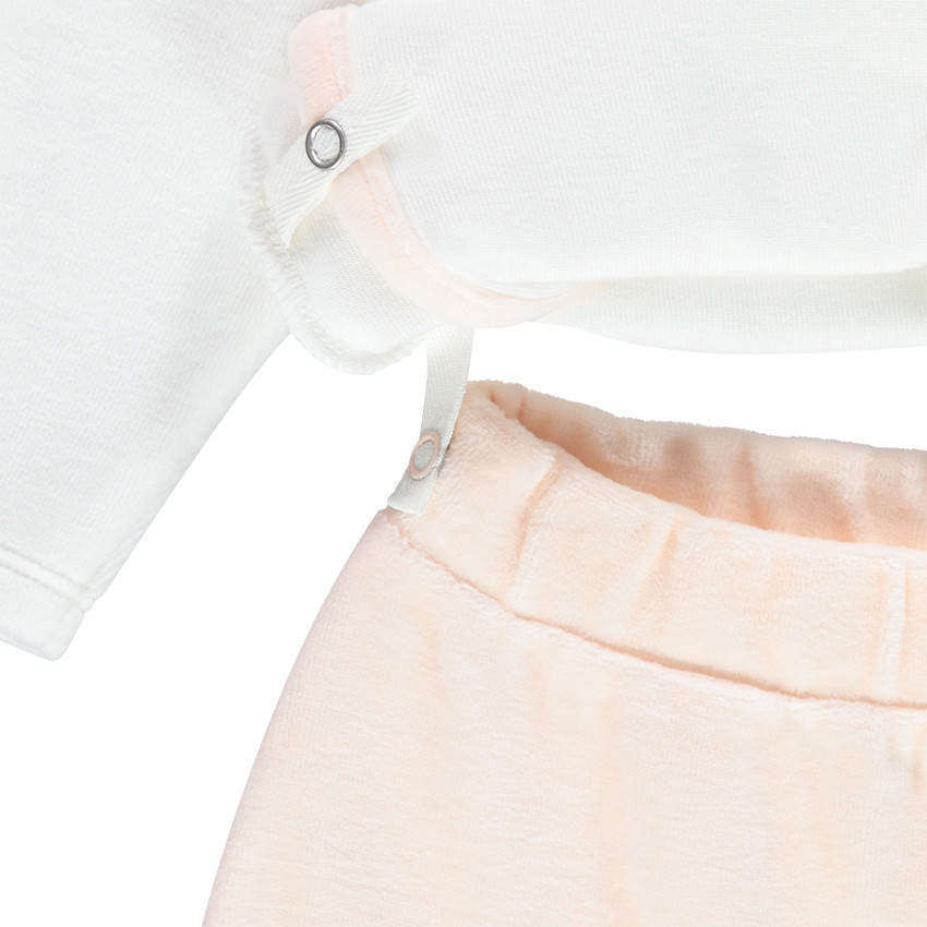 Pijama de terciopelo estampado ©Smiley Baby 