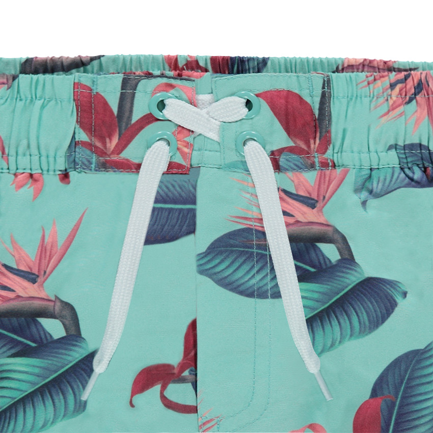 Júnior - Bermudas de baño con estampado vegetal all-over 