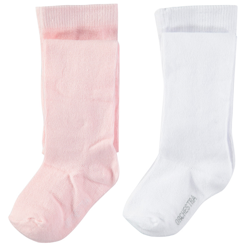 Pack de 2 medias gruesas rojas/gris jaspeado 