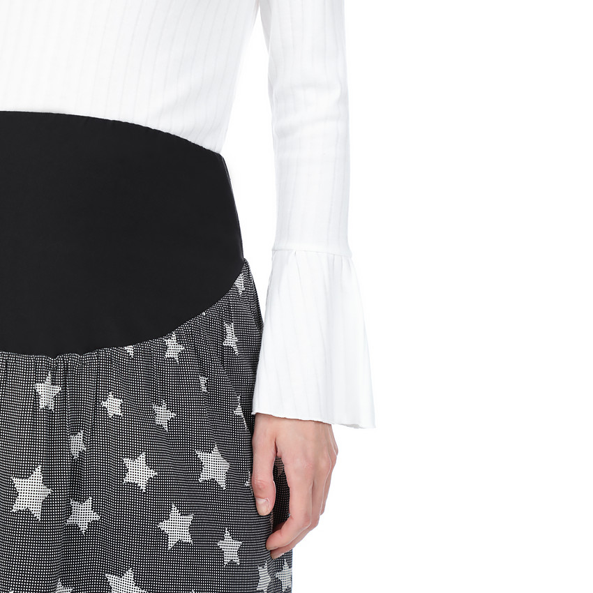 Falda de premamá con volantes y estrellas all over 