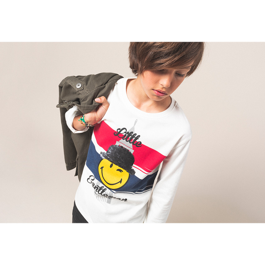 Júnior - Parka de sarga con bolsillos y parches con detalles de estilo militar 