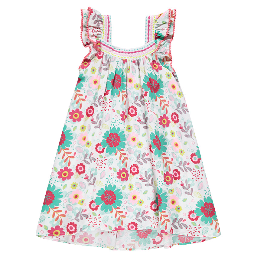 Vestido de volantes con estampado de flores all-over  Additional Vestido de volantes con estampado de flores all-over