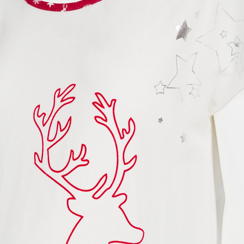 Camiseta para el embarazo largas con estampado con estrellas plateadas 