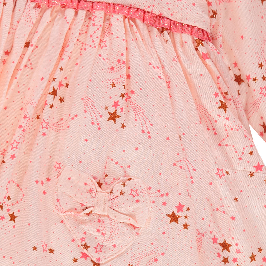 Vestido de manga larga con estrellas all-over 