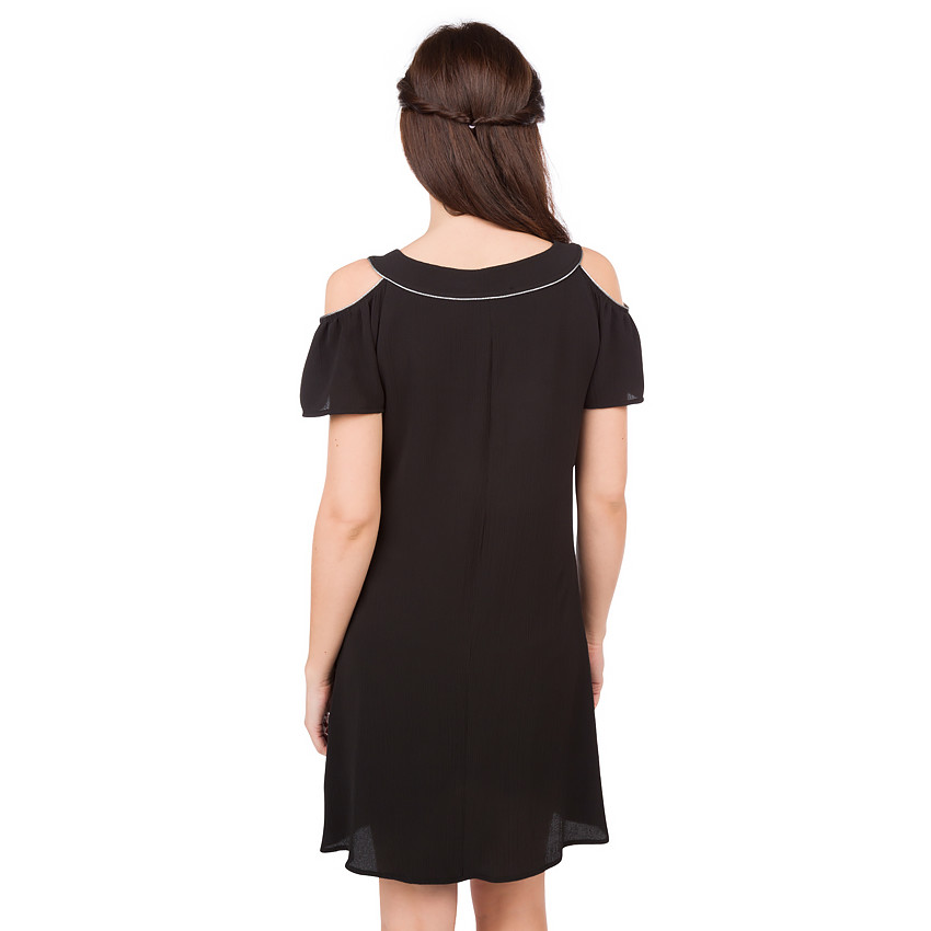 Vestido para embarazadas de crepé con hombros al aire 