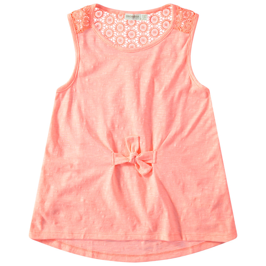 Júnior - Camiseta sin mangas de punto slub con encaje en la espalda  Additional Júnior - Camiseta sin mangas de punto slub con encaje en la espalda