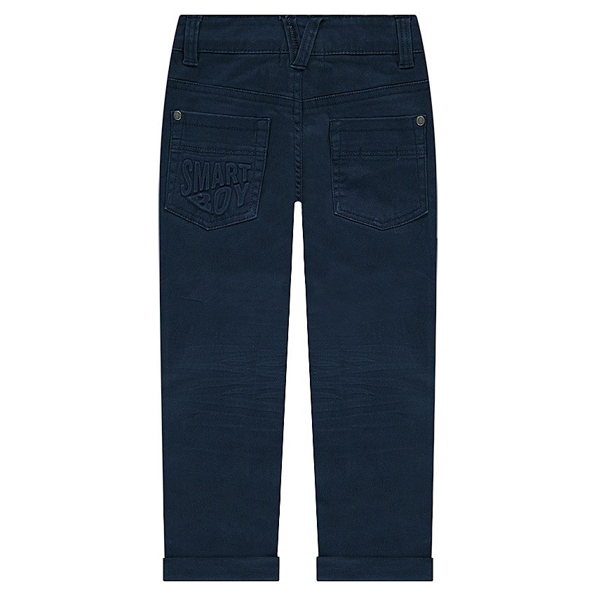 Júnior - Pantalón con efecto arrugado y bolsillos con inscripción de relieve 