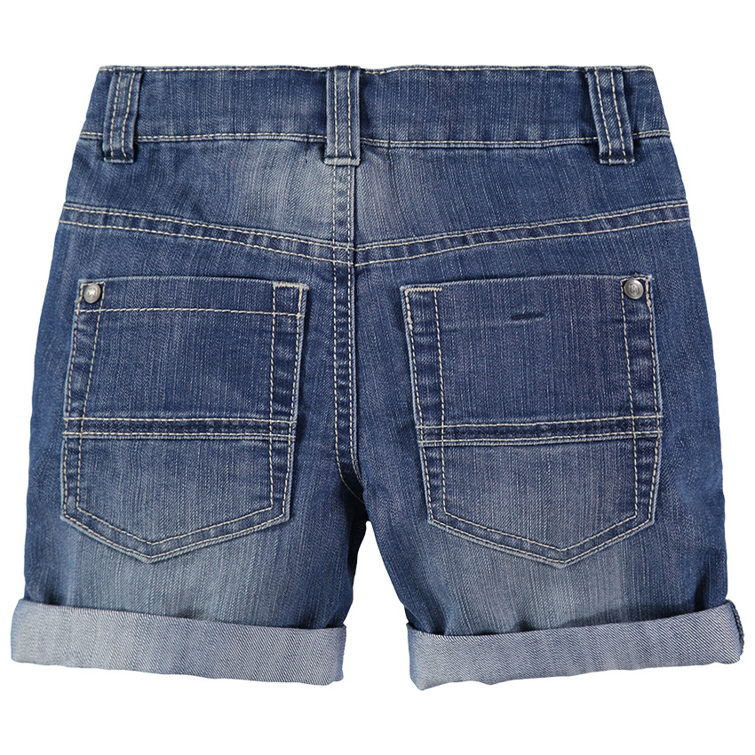 Bermuda efecto usado y efecto crinkle de jean 
