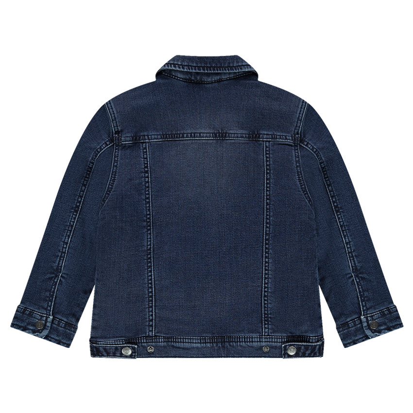 Junior - Veste en jeans effet used doublée sherpa 