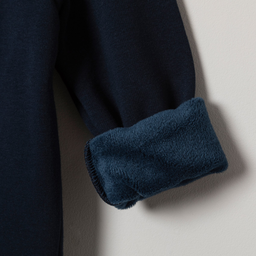 Sudadera de felpa con inscripciones bordadas 