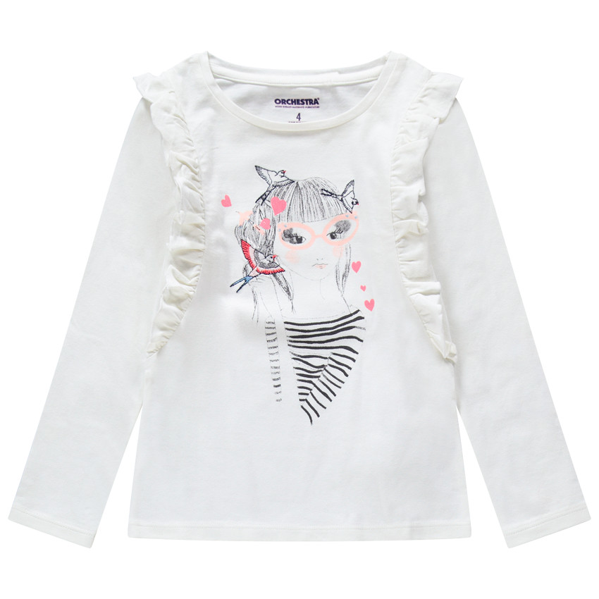 Camiseta de manga larga con volantes   Additional Camiseta de manga larga con volantes
