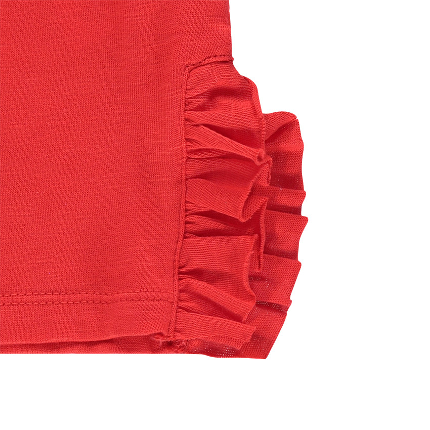 Camiseta de manga larga con volantes y pompones y aplicaciones de rejilla  Additional Camiseta de manga larga con volantes y pompones y aplicaciones de rejilla