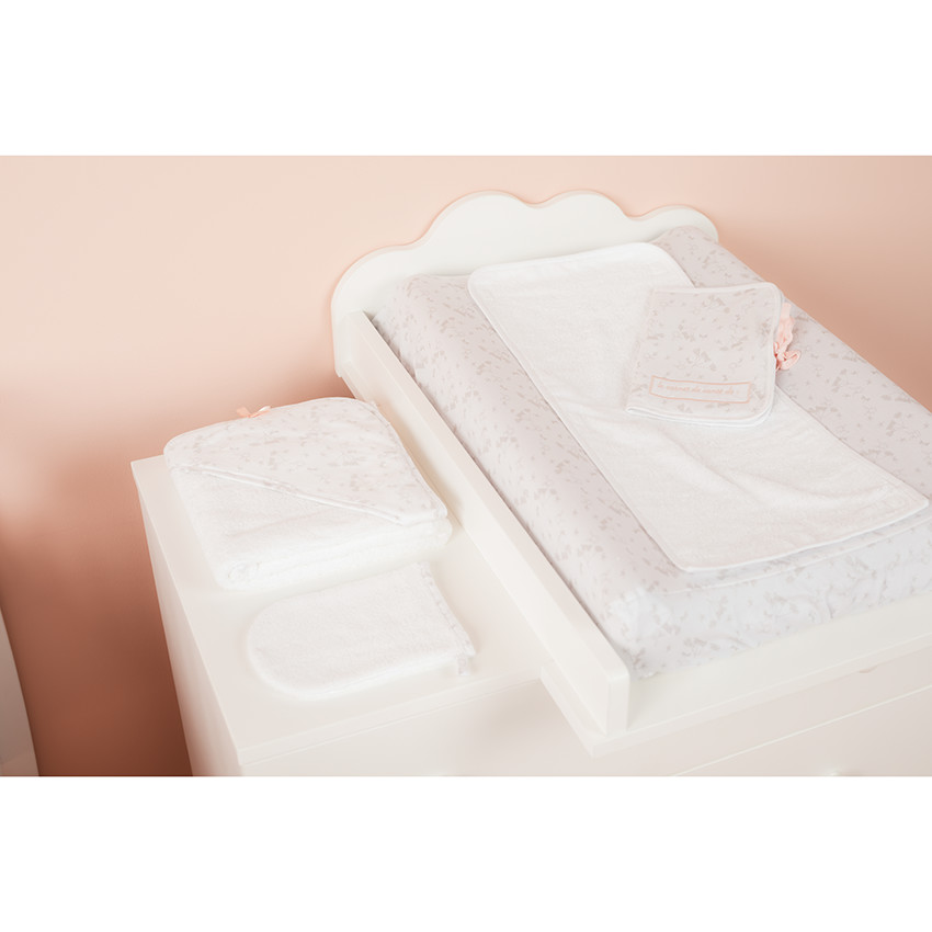 Housse de matelas à langer imprimée all-over avec tapis à scratch 