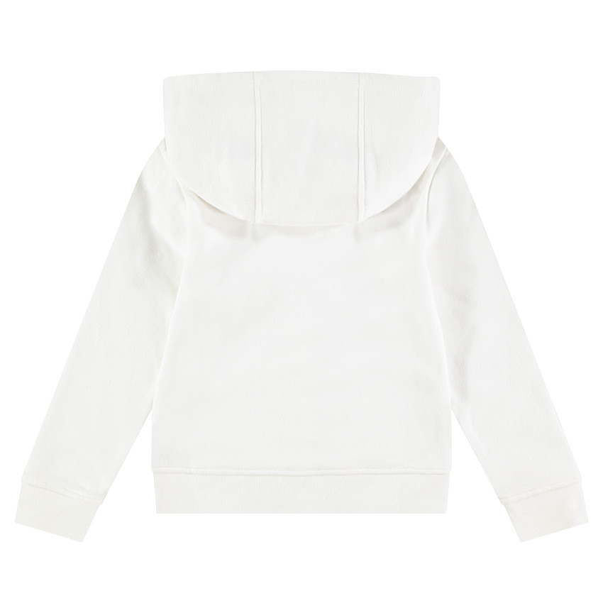 Júnior - Chaqueta de felpa con capucha y mensaje estampado con lentejuelas mágicas 