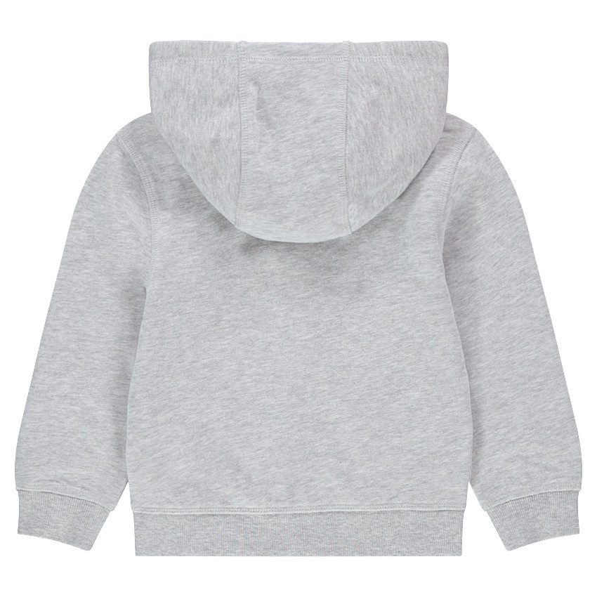 Chaqueta con capucha de felpa lisa 