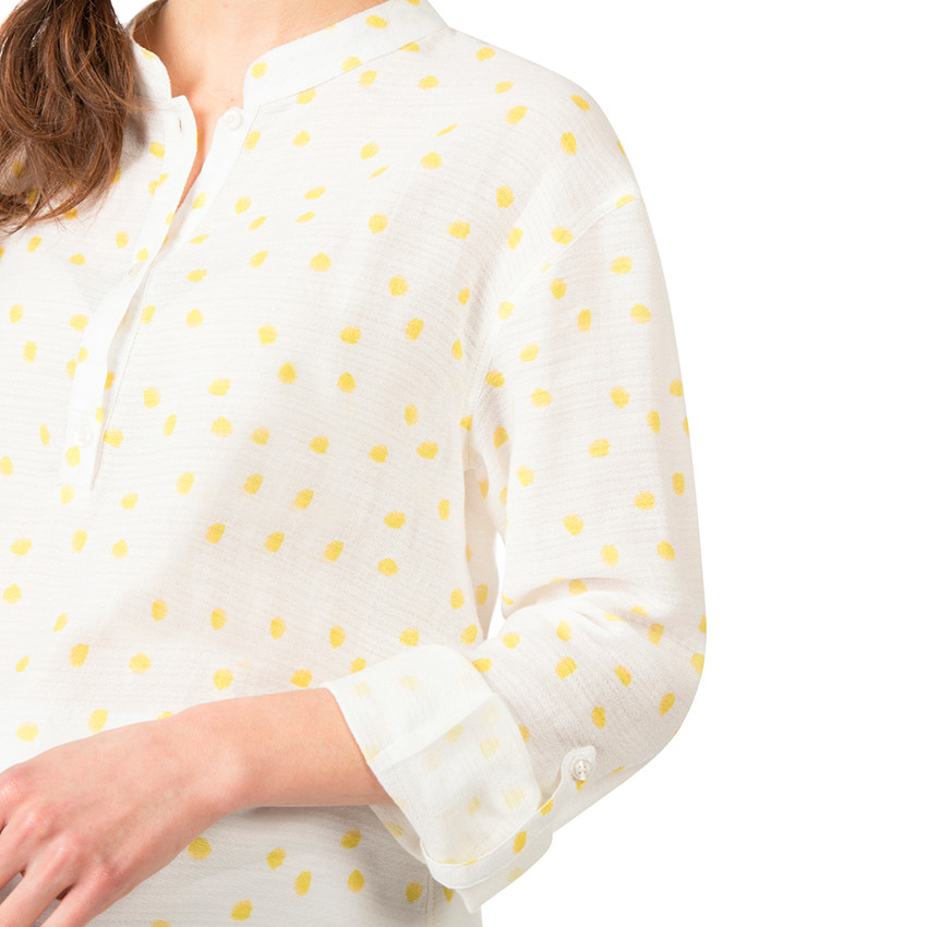 Túnica de premamá con lunares amarillos all over 