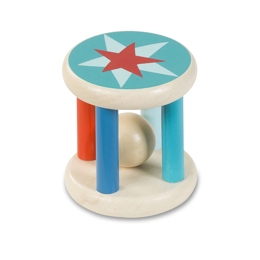 Sonajero madera Circo - Azul 