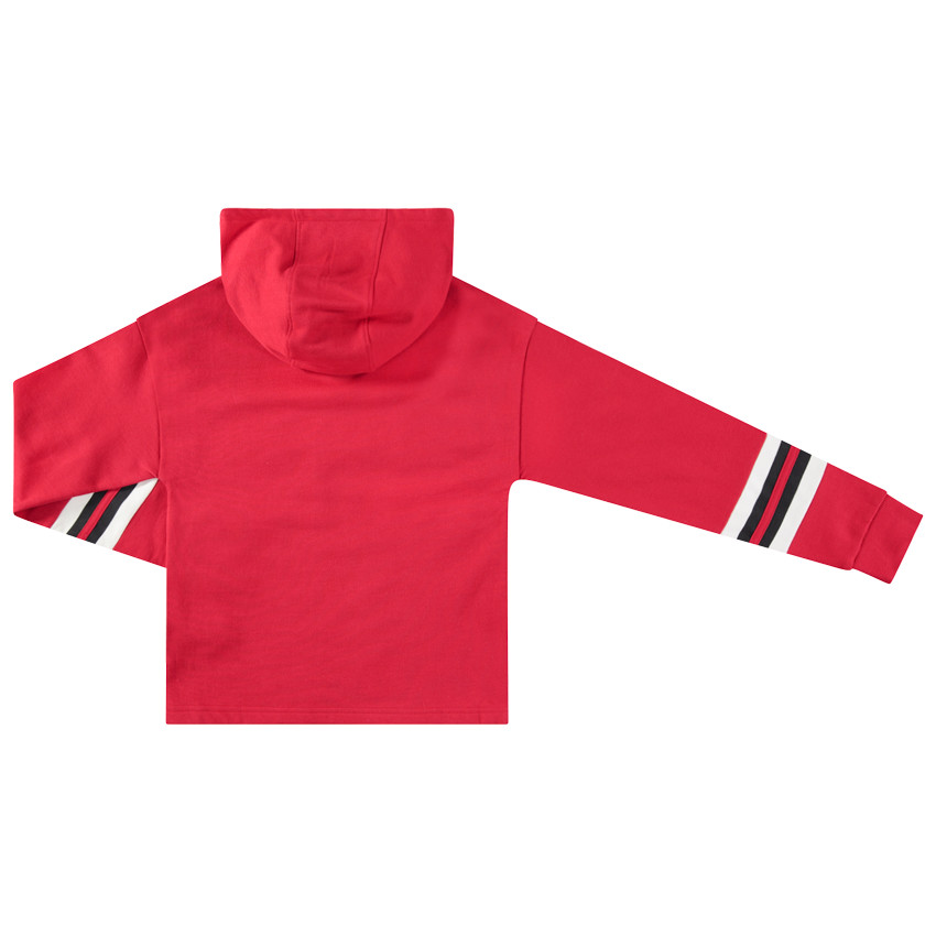 Júnior - Sudadera roja con capucha e inscripción de rizo  Additional Júnior - Sudadera roja con capucha e inscripción de rizo