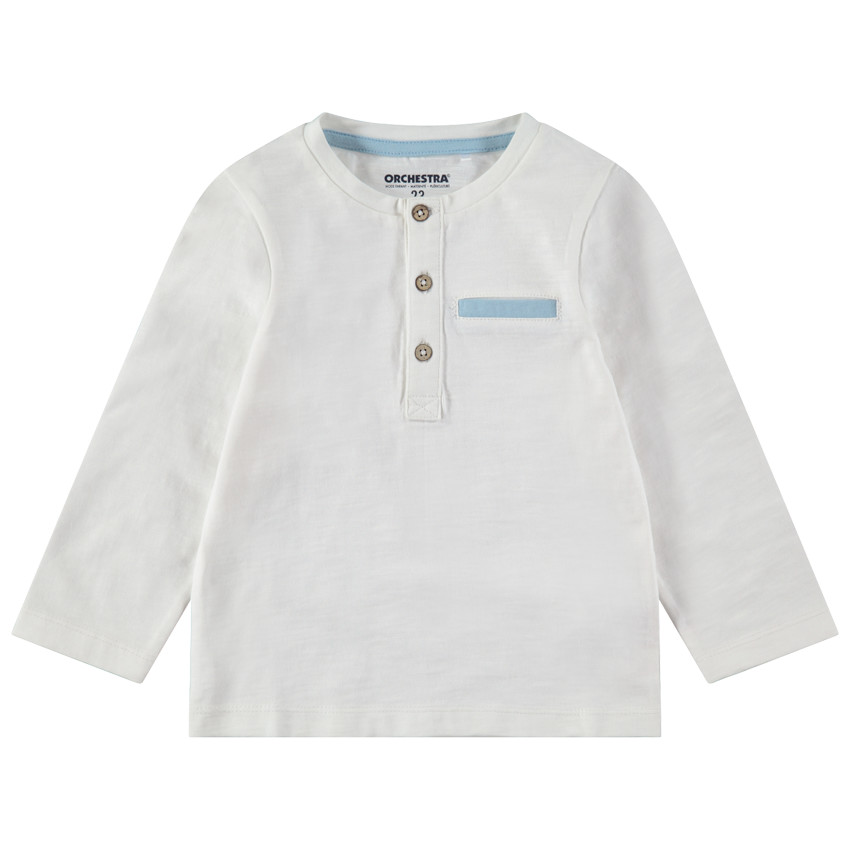 Camiseta de manga larga de punto con cuello con botones  Additional Camiseta de manga larga de punto con cuello con botones