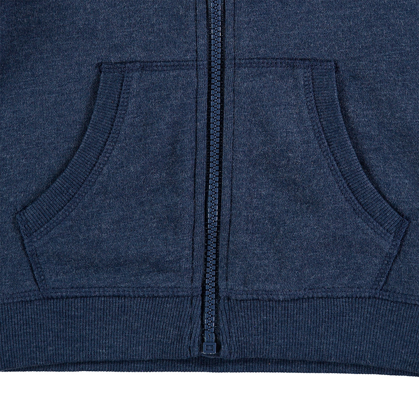 Chaqueta con capucha de felpa lisa 