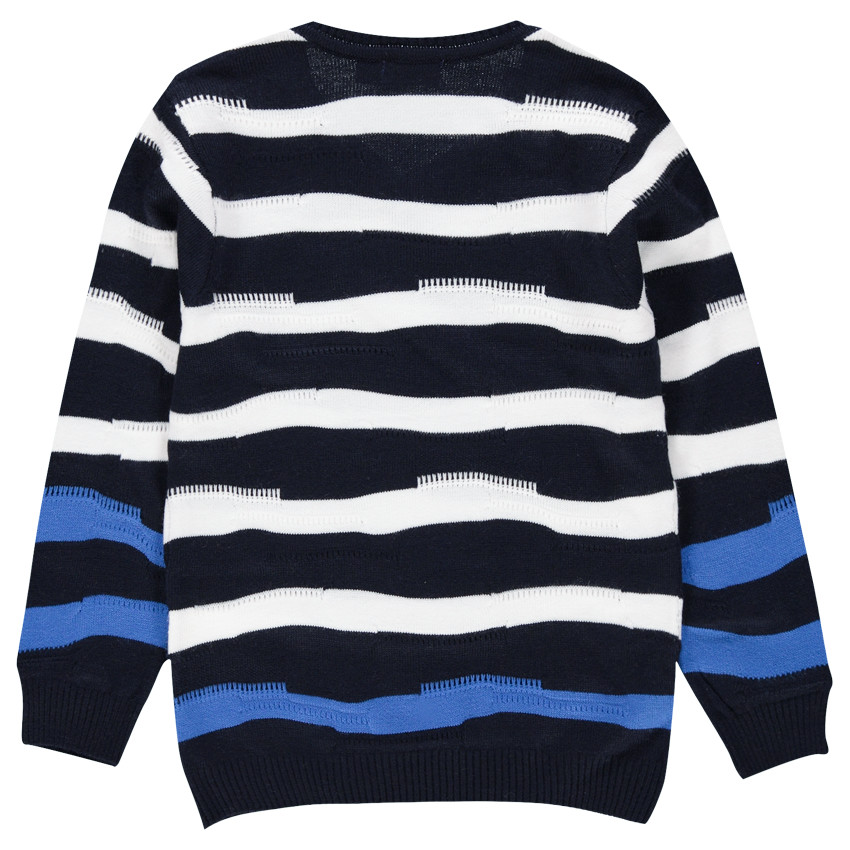 Jersey de punto con rayas que contrastan de jacquard 
