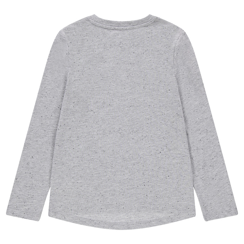 Júnior - Camiseta de manga larga de efecto jaspeado con mono de lentejuelas mágicas 