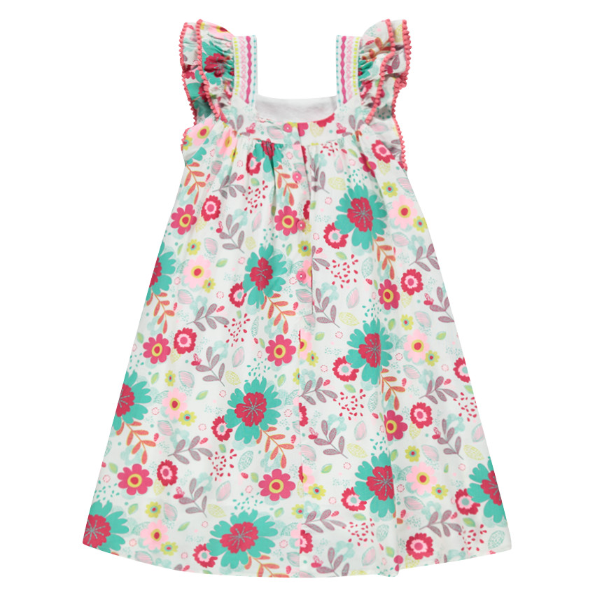 Vestido de volantes con estampado de flores all-over  Additional Vestido de volantes con estampado de flores all-over