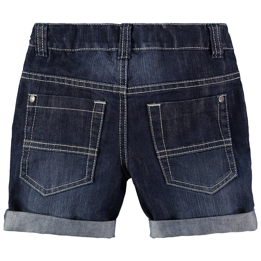 Bermuda efecto usado y efecto crinkle de jean 