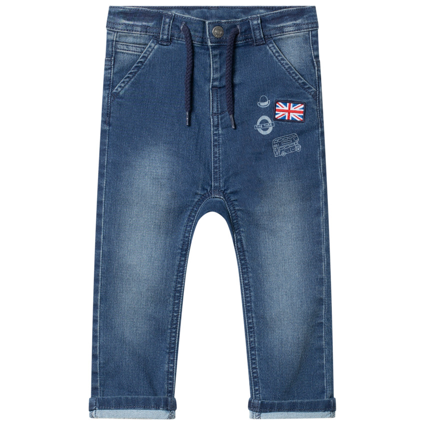 Jean à badges esprit Londres pour bébé garçon 