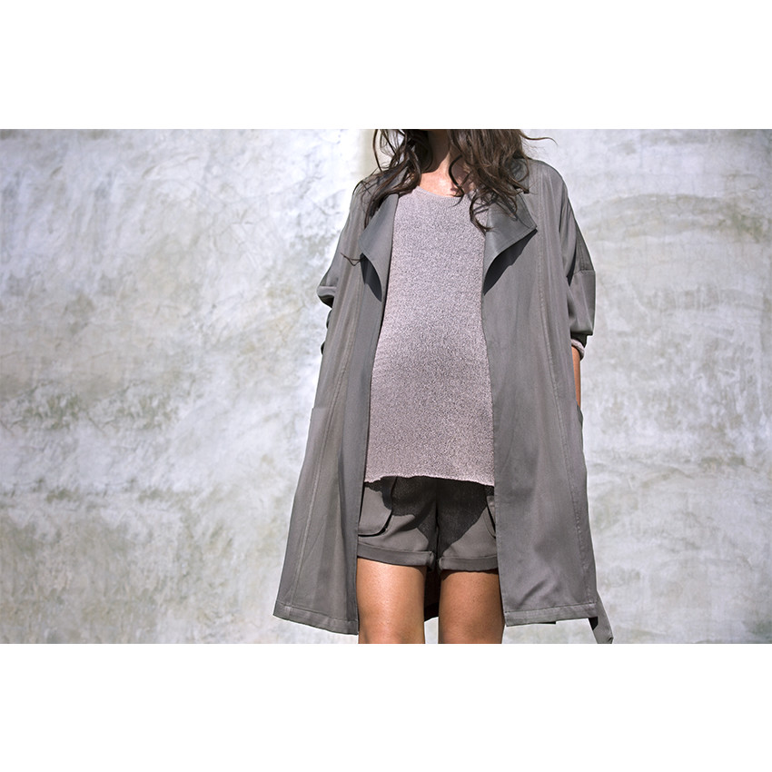 Trench de premamá liso 