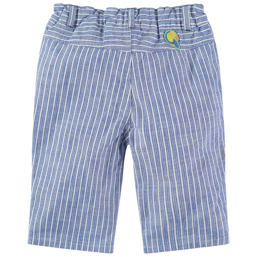 Bermudas de rayas que contrastan y parches de la colección Smiley 