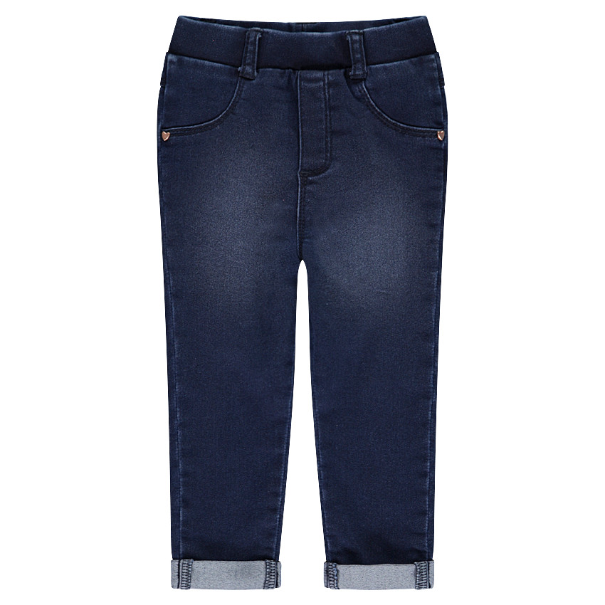 Jegging de efecto desgastado con remaches de fantasía 