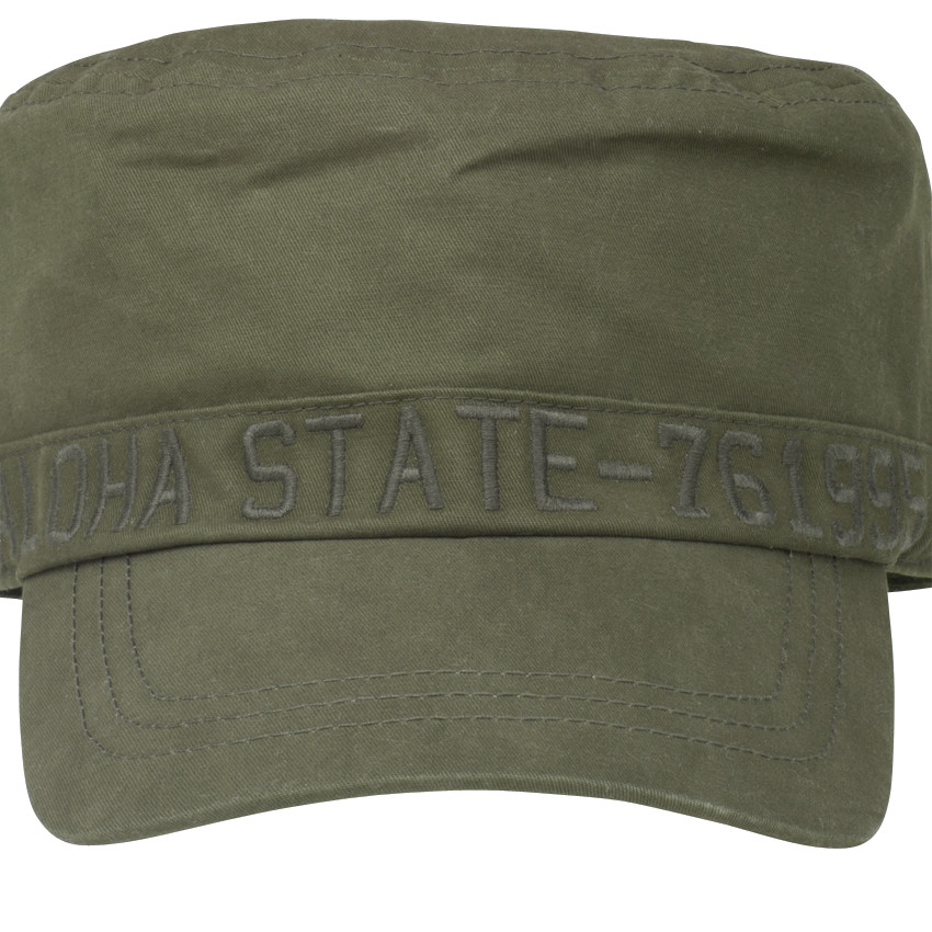 Visera de sarga lisa con inscripción bordada 
