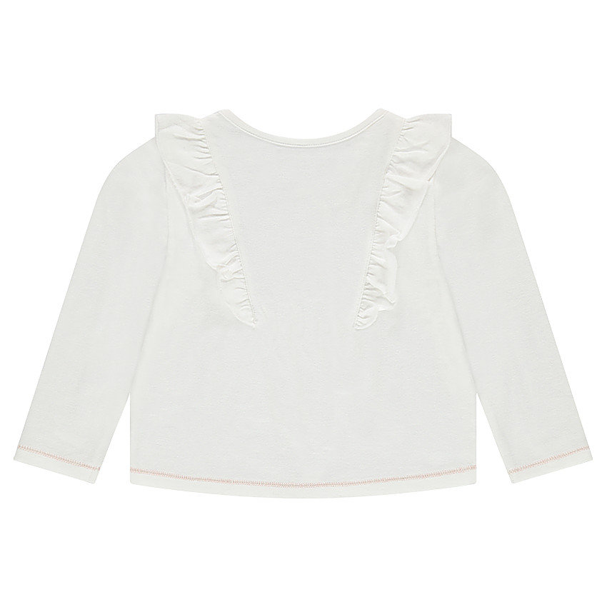Chaqueta de felpa lisa con volantes  Additional Chaqueta de felpa lisa con volantes