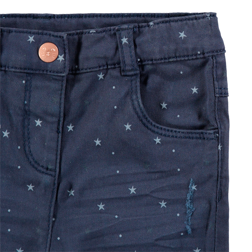 Pantalón de algodón con estrellas estampadas all over  Additional Pantalón de algodón con estrellas estampadas all over