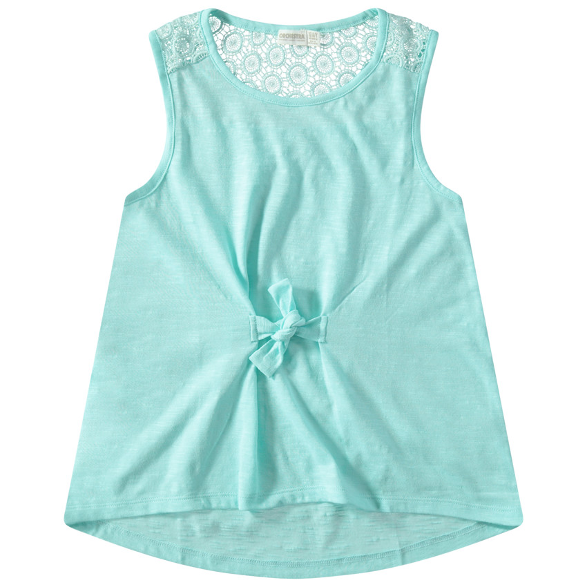 Júnior - Camiseta sin mangas de punto slub con encaje en la espalda  Additional Júnior - Camiseta sin mangas de punto slub con encaje en la espalda